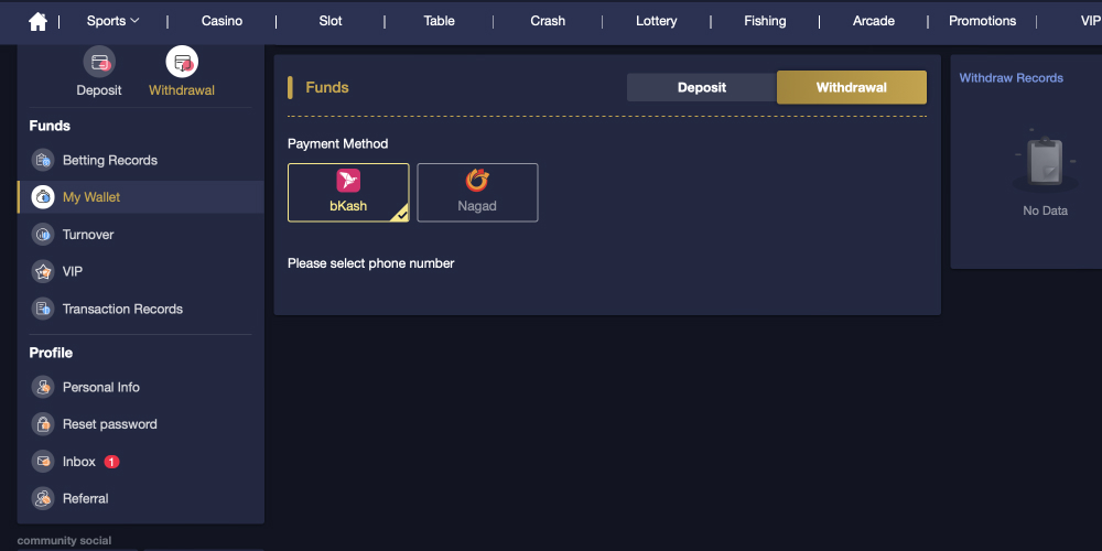 Select your preferred payout method at MCW.